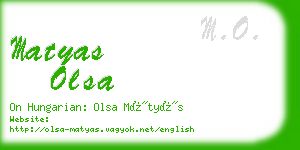 matyas olsa business card